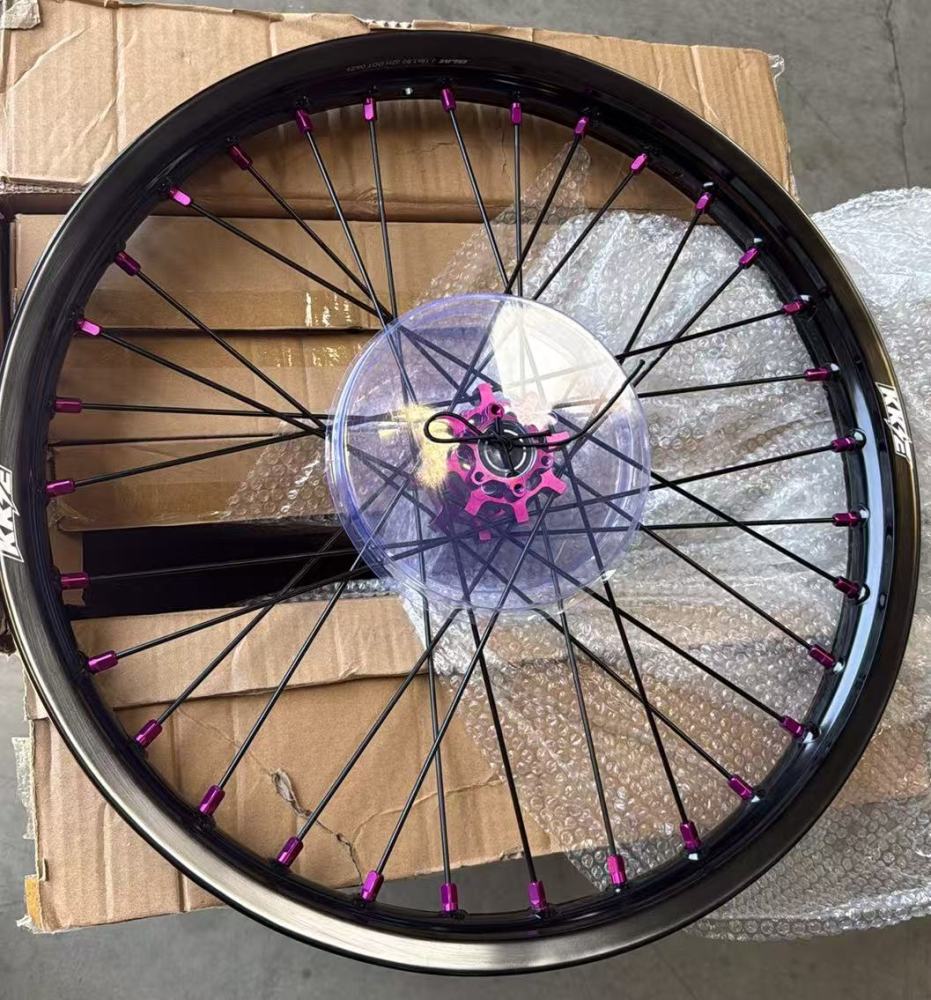 Returned Wheels for Surron Light Bee-X 2019-2025 -- KKE 1.6*19" & 1.85*16" Electric Dirt Bike Wheels Rim E-Bike CNC Purple Hubs