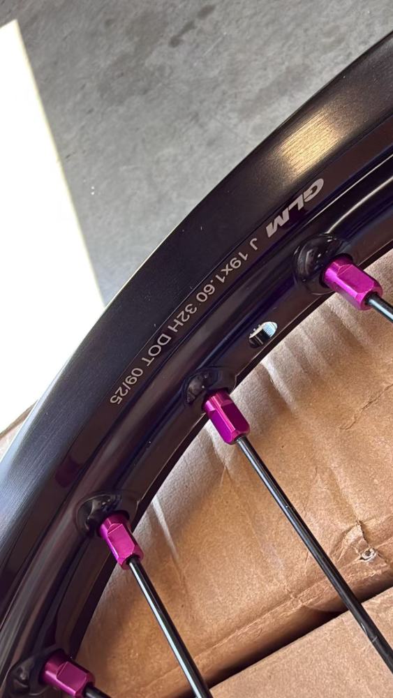 Returned Wheels for Surron Light Bee-X 2019-2025 -- KKE 1.6*19" & 1.85*16" Electric Dirt Bike Wheels Rim E-Bike CNC Purple Hubs