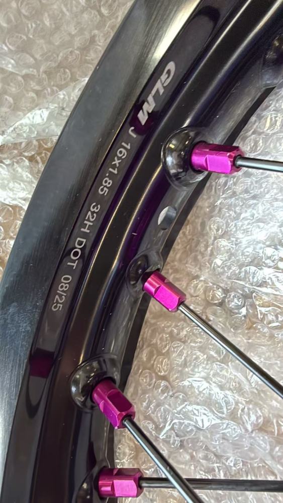 Returned Wheels for Surron Light Bee-X 2019-2025 -- KKE 1.6*19" & 1.85*16" Electric Dirt Bike Wheels Rim E-Bike CNC Purple Hubs