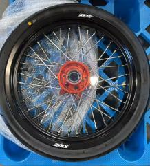 Returned Wheels fit KTM EXC SX XC 2003-2026 Husqvarna  TE / TC / FE / FC / FX   2014-2026 -- KKE 3.5/4.25 Motorcycle Supermoto Wheels with CST Tire CNC Orange Hub