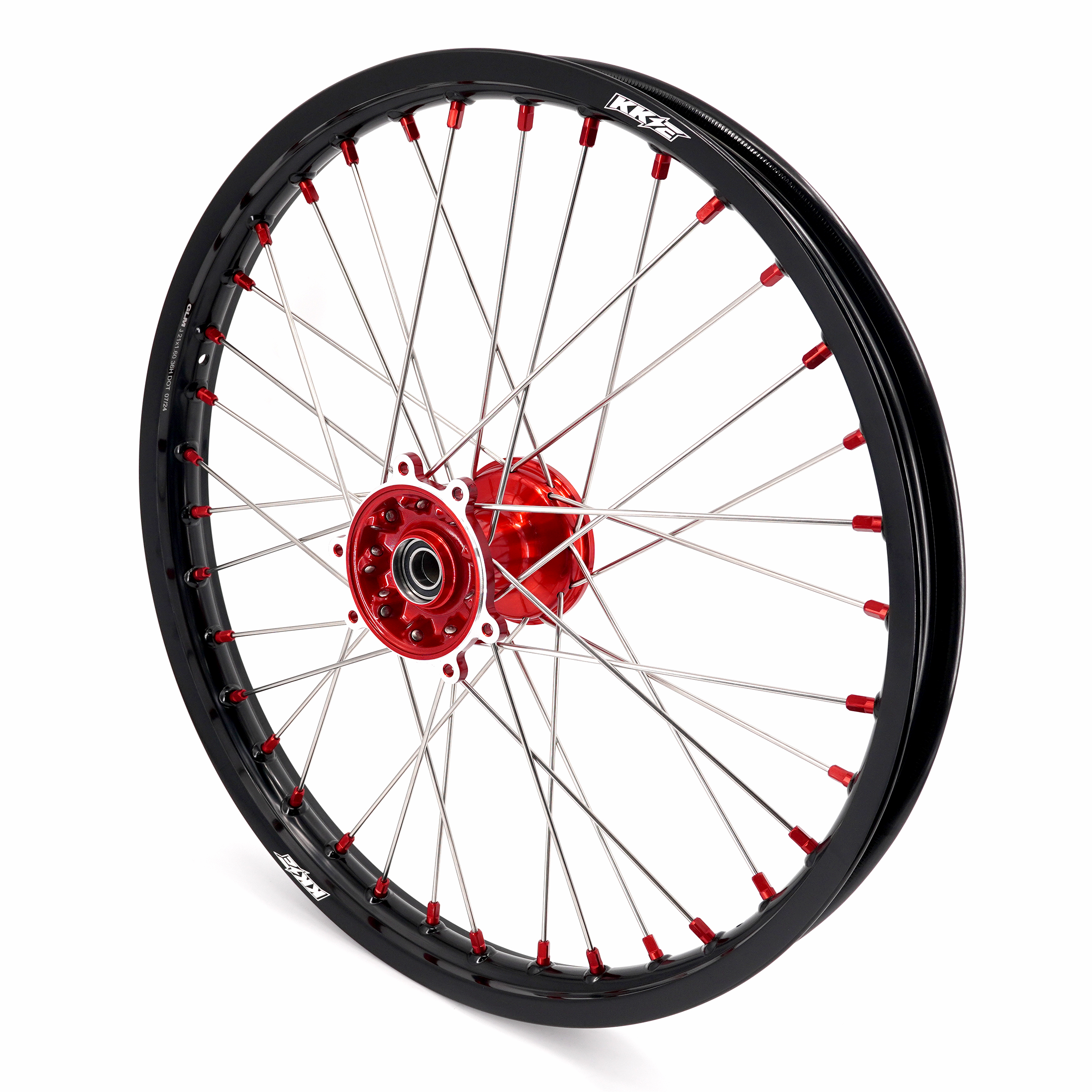 New-Other 21/19 Wheels for Honda CRF250R 2004-2013 CRF450R 02-12 -- KKE Cast Dirt Bike Wheels Rims Set Red Cast Hubs with Discs & a Rear Sprocket