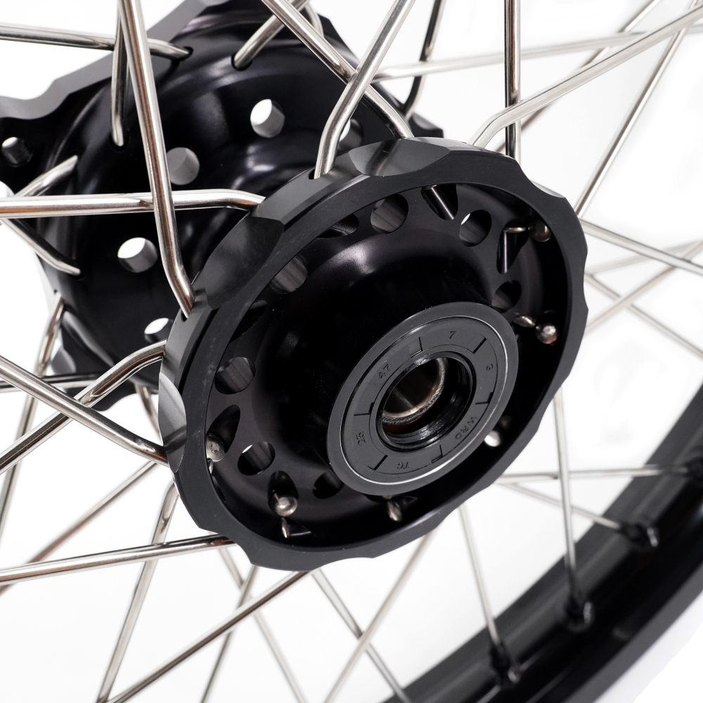for CF-MOTO 450 MT 2024- 2026 - KKE 1.85*21/2.5*18 Cush Drive Wheels Black Nuts