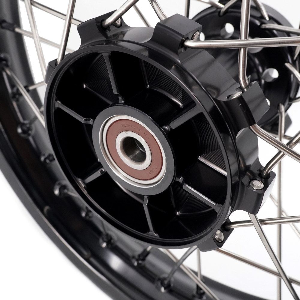 for CF-MOTO 450 MT 2024- 2026 - KKE 1.85*21/2.5*18 Cush Drive Wheels Black Nuts