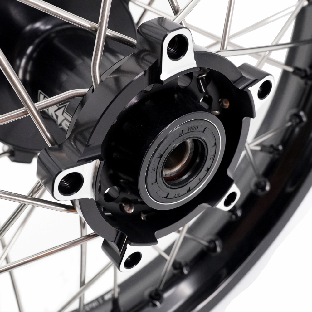 for CF-MOTO 450 MT 2024- 2026 - KKE 1.85*21/2.5*18 Cush Drive Wheels Black Nuts