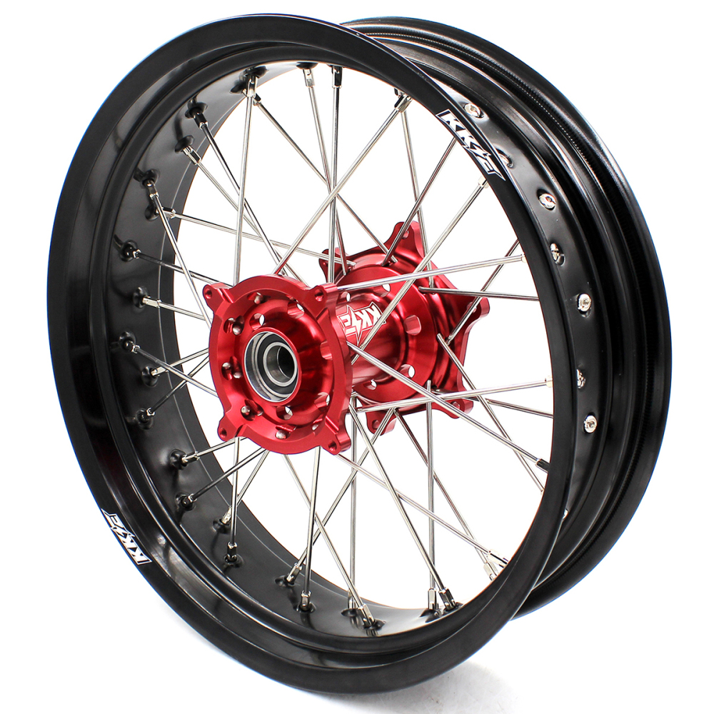 3.5*17“/4.25*17" fit Honda CRF250X 2005-2018 CRF450X 2004-2018 -- KKE Supermoto Motard Front & Rear Wheels CNC Hubs Opitons Silver, Black, Blue, Red, Gold,Purple Hubs