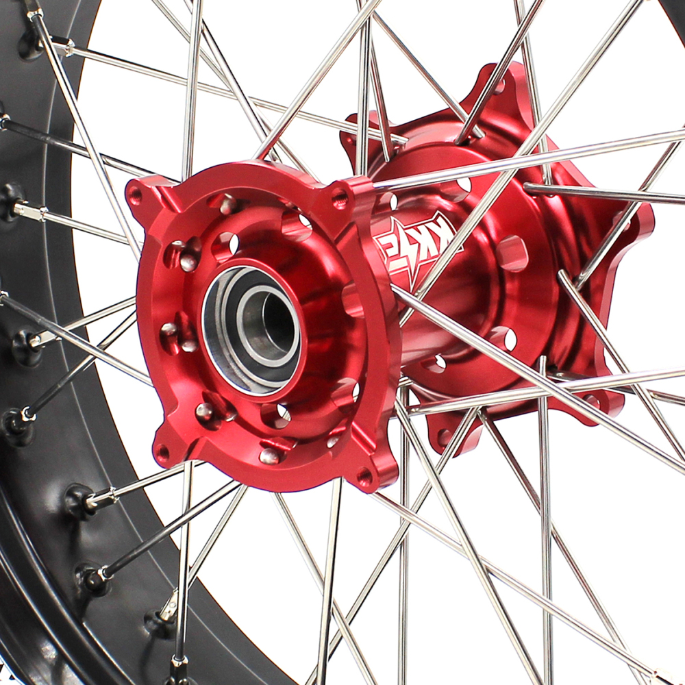3.5*17“/4.25*17" fit Honda CRF250X 2005-2018 CRF450X 2004-2018 -- KKE Supermoto Motard Front & Rear Wheels CNC Hubs Opitons Silver, Black, Blue, Red, Gold,Purple Hubs