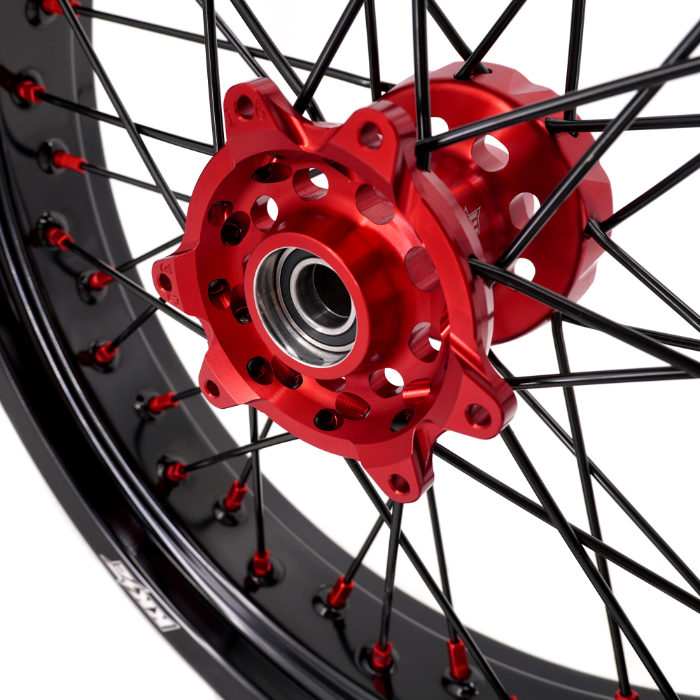 3.5*16.5“/5.0*17" fit Honda CRF250R 04 - 13 CRF50R 02 - 12 -- KKE Supermoto Racing Wheels Set CNC Hubs (Silver, Black, Blue, Red, Gold, Green)