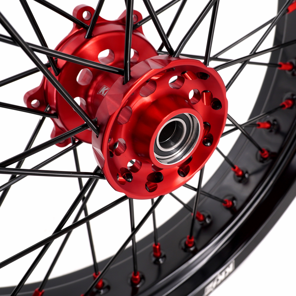 3.5*16.5“/5.0*17" fit Honda CRF250R 04 - 13 CRF50R 02 - 12 -- KKE Supermoto Racing Wheels Set CNC Hubs (Silver, Black, Blue, Red, Gold, Green)
