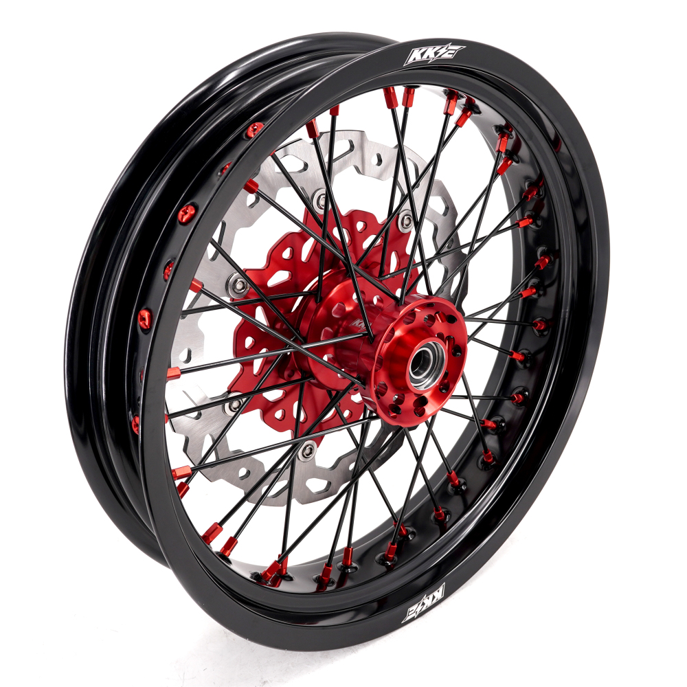 3.5*17“/4.25*17" fit Honda XR650L 1993 - 2025 -- KKE Supermoto Motard Wheels Set CNC Hubs Opitons Silver, Black, Blue, Red, Gold,Purple Hubs)