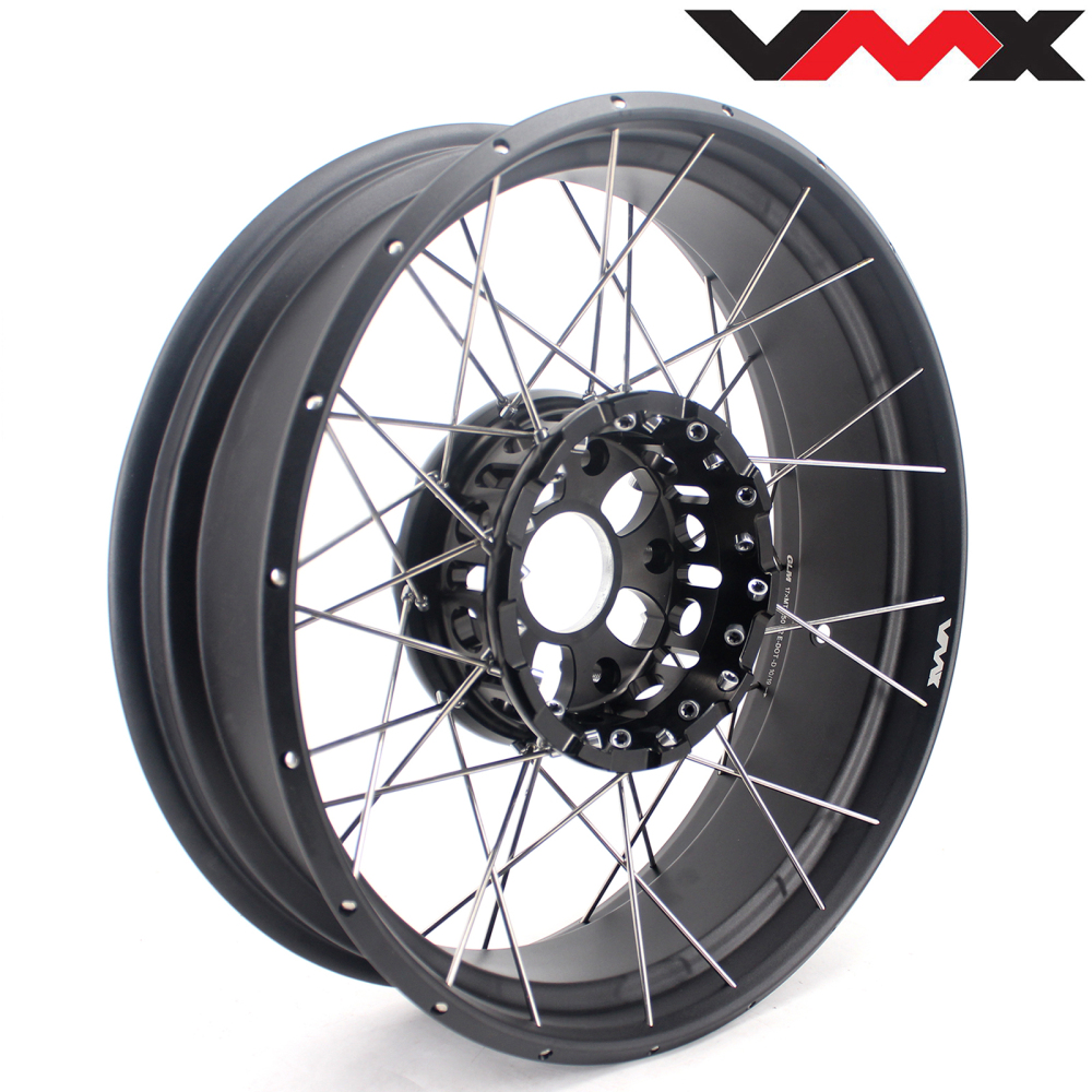 Rear Wheel for BMW R1200GS ADV 2013 - 2020 / R1250GS 2019 - 2025 VMX 4.5*17" Rear Tubeless Rim CNC Black Hub Black Rim
