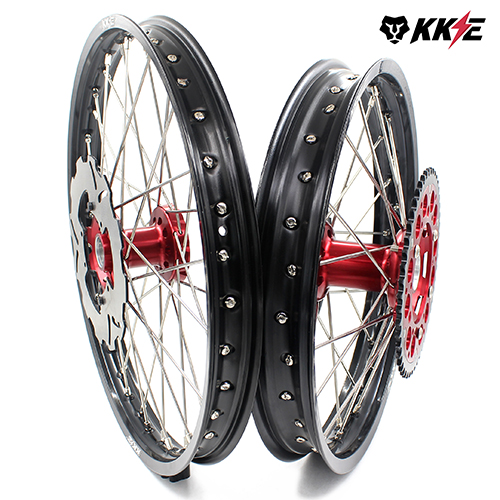 KKE 21/18 FIT HONDA XR650R 20002008 ENDURO COMPLETE WHEELS RIMS SET