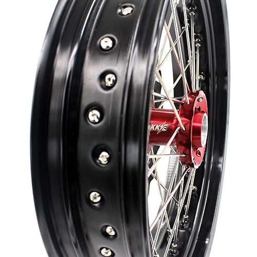 KKE 3.5/5.0*17 FIT HONDA XR650R 2000-2008 SUPERMOTO WHEELS RIMS SET DISC