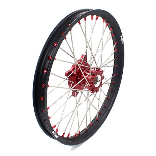 KKE 1.6*21/2.15*18 Fit HONDA XR650L 1993-2021 Dirtbike Enduro Wheels Rims Set Red Nipple