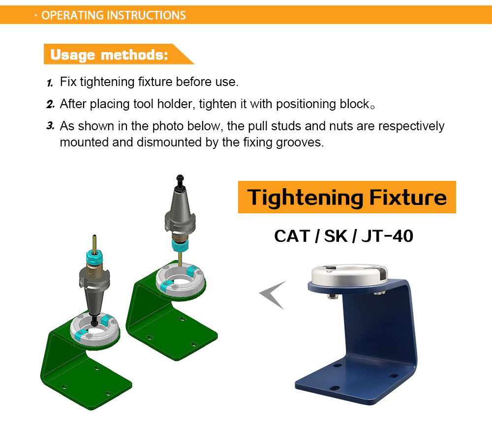 CAT/SK/ JT 40 CNC Tool Holder Tightening Fixture Locking Fixture