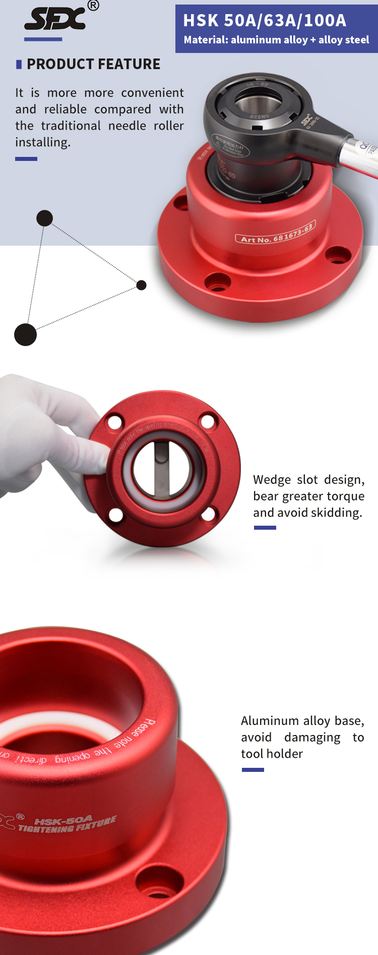 HSK-63A CNC tool holder locking seats supplier 