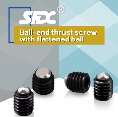 M6 M8 Ball-End Thrust Screw with Flattened Ball