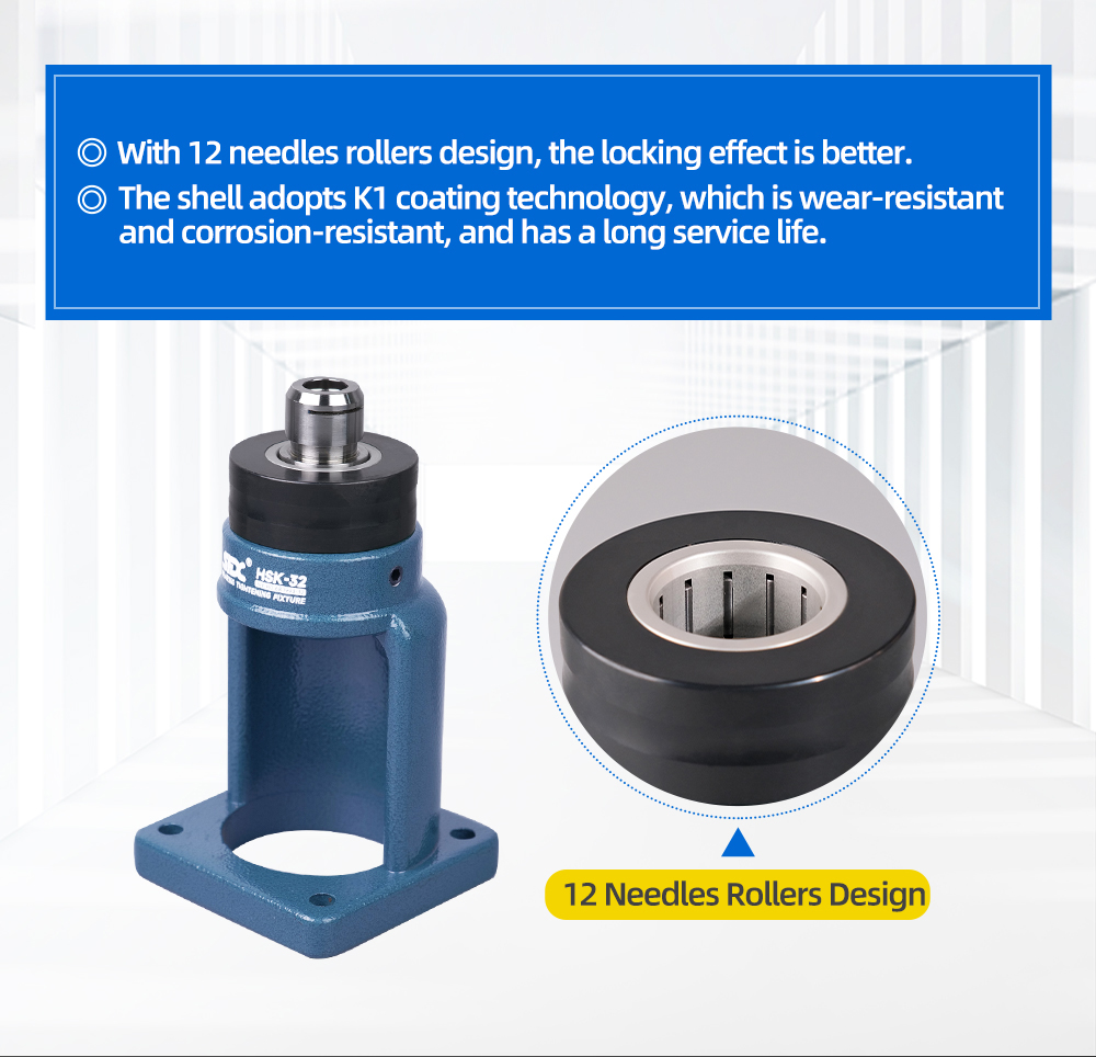 SFX HSK-32/40/50/63 Bearing Tightening Fixture Tool Holder Lock Seat Fits HSK A/B/C/D/E/F Tool Holder