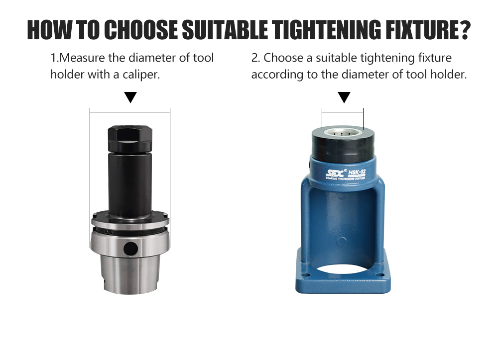 SFX HSK-32/40/50/63 Bearing Tightening Fixture Tool Holder Lock Seat Fits HSK A/B/C/D/E/F Tool Holder