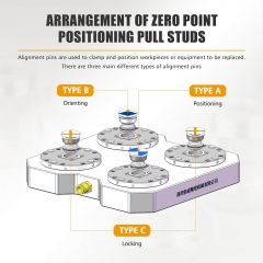 Zero Point Pull Studs For clamping in the Zero Point Chuck Accept Customization