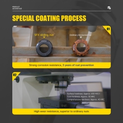 High Precision ER Friction Bearing Nuts ER Clamping Collet Nuts HER16/20/25/32/40 H-XN11/16/20/25/32/40 Manufacturer Wholesale or Retail