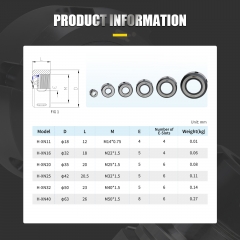High Precision ER Friction Bearing Nuts ER Clamping Collet Nuts HER16/20/25/32/40 H-XN11/16/20/25/32/40 Manufacturer Wholesale or Retail