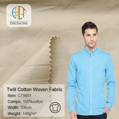 CT9891 Wholesale 100% Cotton Poplin Twill fabric 140gsm MOQ 100m