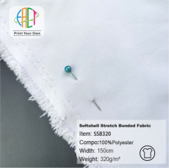 SSB320 Custom Printed Polyester Softshell 3-Layers Bonded Fabric 100%P 320gsm