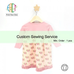 BC011 Custom Sewing Service For Kids Half Sleeve Causal Summer Dress With Your Own Design