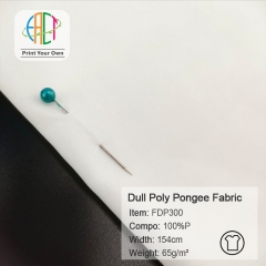 FDP300 Custom Printed Poly Pongee Fabric Full Dull 100%Polyester 65gsm