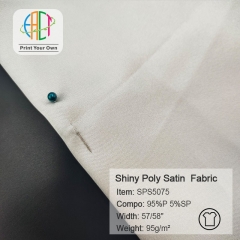 SPS5075 Custom Printed Shiny Poly Spandex Satin Fabric 95% Polyester 5% Spandex 95gsm