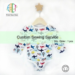 BC007 Sewing Service For Custom Printed Baby Leotard, Jumpsuit With Your Own Design