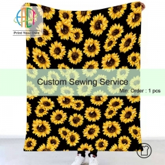 DSB201 Custom Sewing Service For Flannel Blanket With Your Own Designs