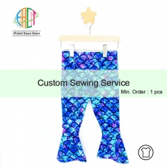 BC017 Custom Sewing Service For Kids Bell Bottoms With Your Own Design