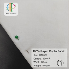 R105W Custom Printed 100% Rayon Poplin Fabric 100%R 105gsm