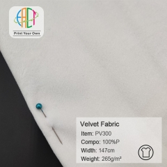 PV300 Custom Printed Polyester Velvet Fabric 100%Polyester, 265gsm