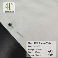 C6098W Custom Printed 60s Voile Fabric 100%C 70gsm
