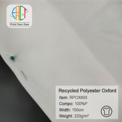 RPOX600 Custom Printed Recycled Polyester Oxford Fabric 100%P 220gsm