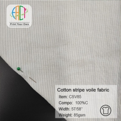 CSV85 Custom Printed Cotton Stripe Voile Fabric 100% Cotton 85gsm