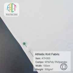 ATH300 Custom Printed Athletic Knit Fabric 95%P 5%SP 300gsm