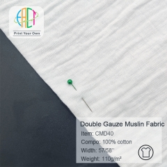CMD40 Custom Printed Cotton Muslin Fabric 100%C, 110gsm