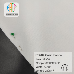 SPK50 Custom Printed Fabric SPF50+ Swim Fabric 88%P 12%SP, 220gsm