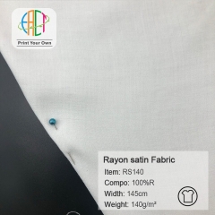 RS140 Custom Printed Rayon Satin Fabric 100%R 140gsm