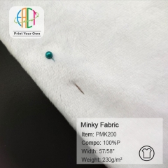 PMK200 Custom Printed Minky Fabric For Baby Blanket NO MOQ, 230gsm, 100% polyester