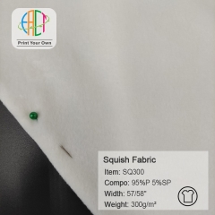 SQ300 Custom Printed Squish Fabric ( Double Side Minky ) 95% Polyester 5% Spandex 300-350gsm