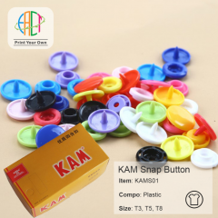 KAMS01 Wholesale KAM  T3, T5, T8 Snap Buttons For Baby Clothes，MOQ=1box