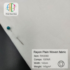 RW2060 Custom Printed Rayon Plain Woven Fabric 100%R 145gsm