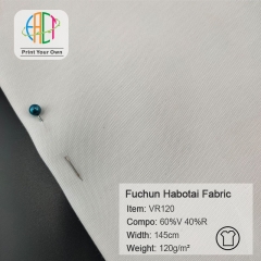 VR120 Custom Printed Fuchun Habotai Fabric 60%Viscose 40%R 120gsm