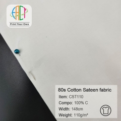 CST110 Custom Printed 80s Cotton Sateen Fabric 100%C 110gsm