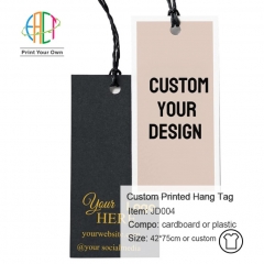 JD004 Custom Printed Hang Tag for Clothing Sewing Accessories