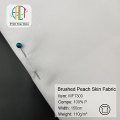 MFT300 Custom Printed Brushed Peach Skin Fabric NO MOQ, 100%P, 110gsm